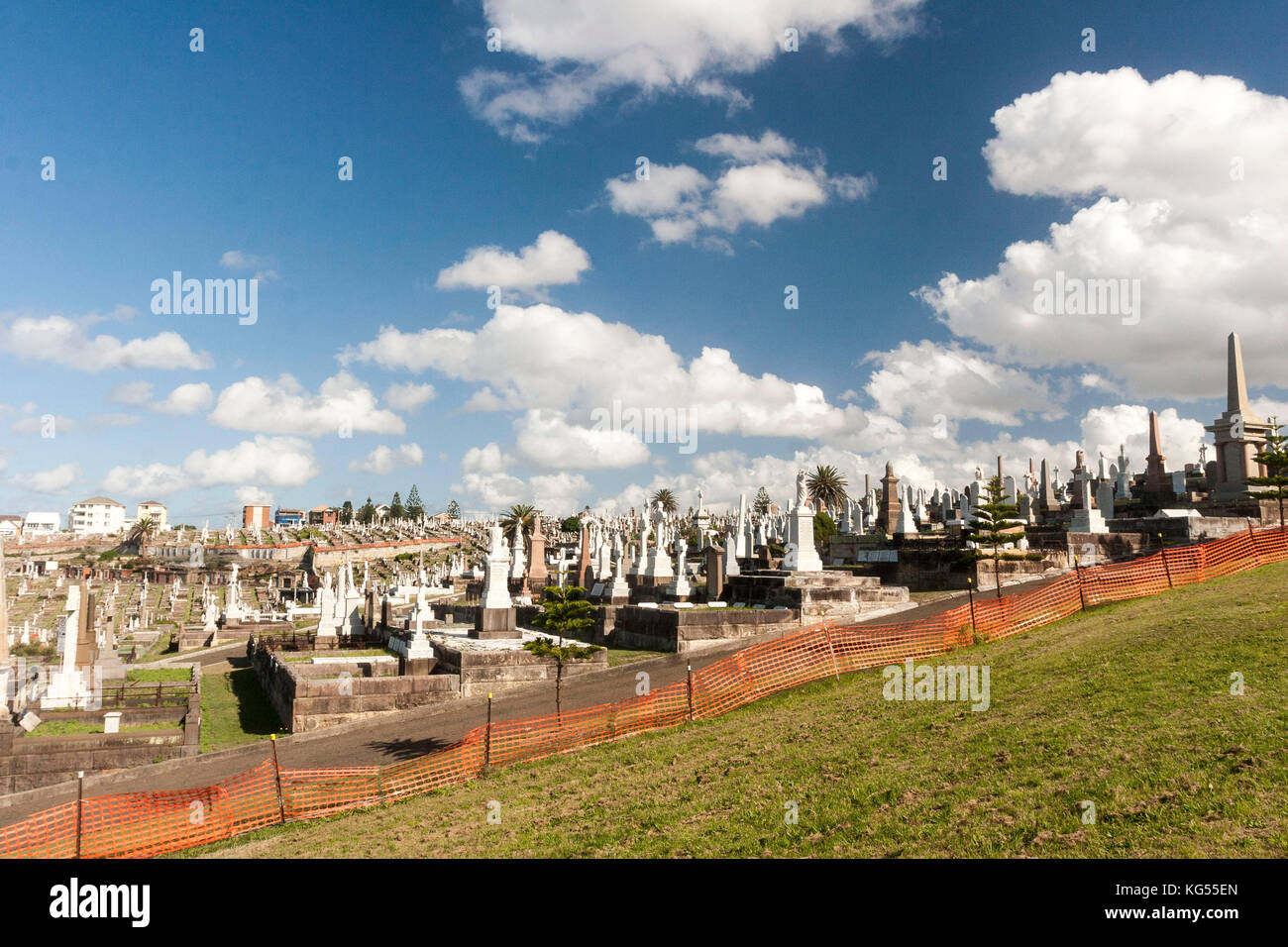 Waverley Friedhof auf Coogee trail Sydney Australien Stockfoto