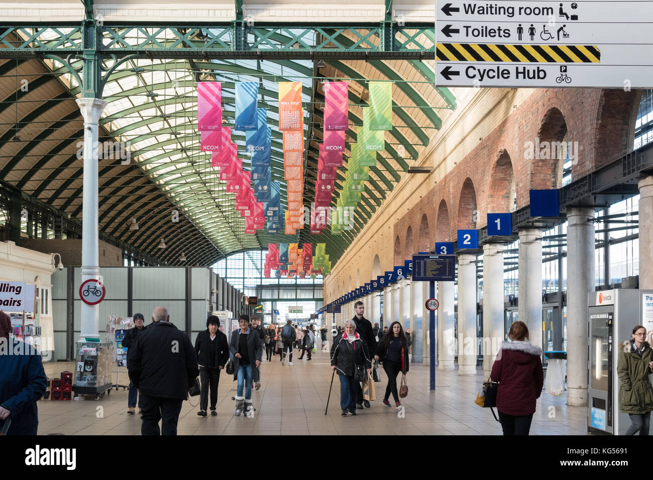 Hull Station während Hull UK City of Culture 2017, England, UK Stockfoto