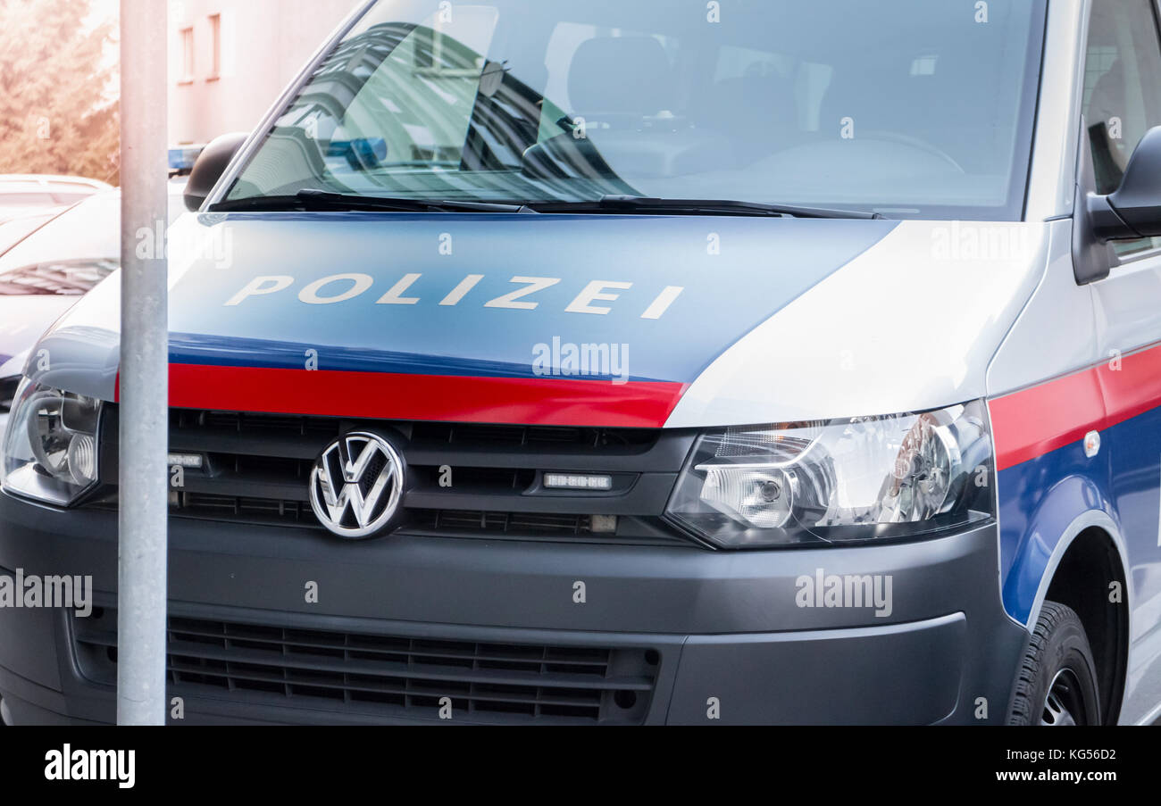 Neue österreichische Bundespolizei van geparkt, Wien, Österreich, 2.11.2017 Stockfoto