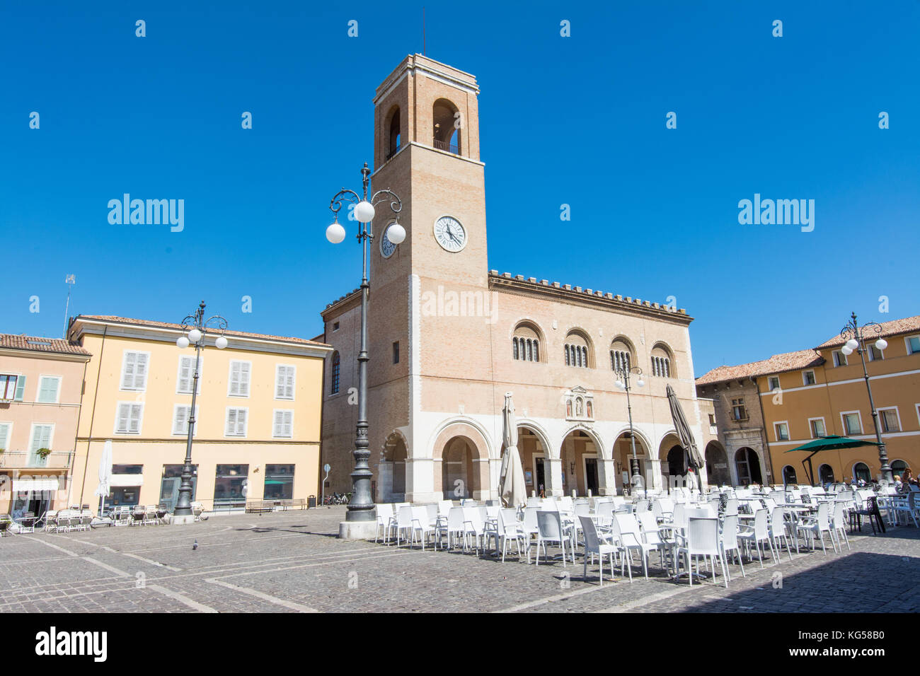 Fano, Pesaro, Marken, Italien. Palazzo del Podesta Stockfoto