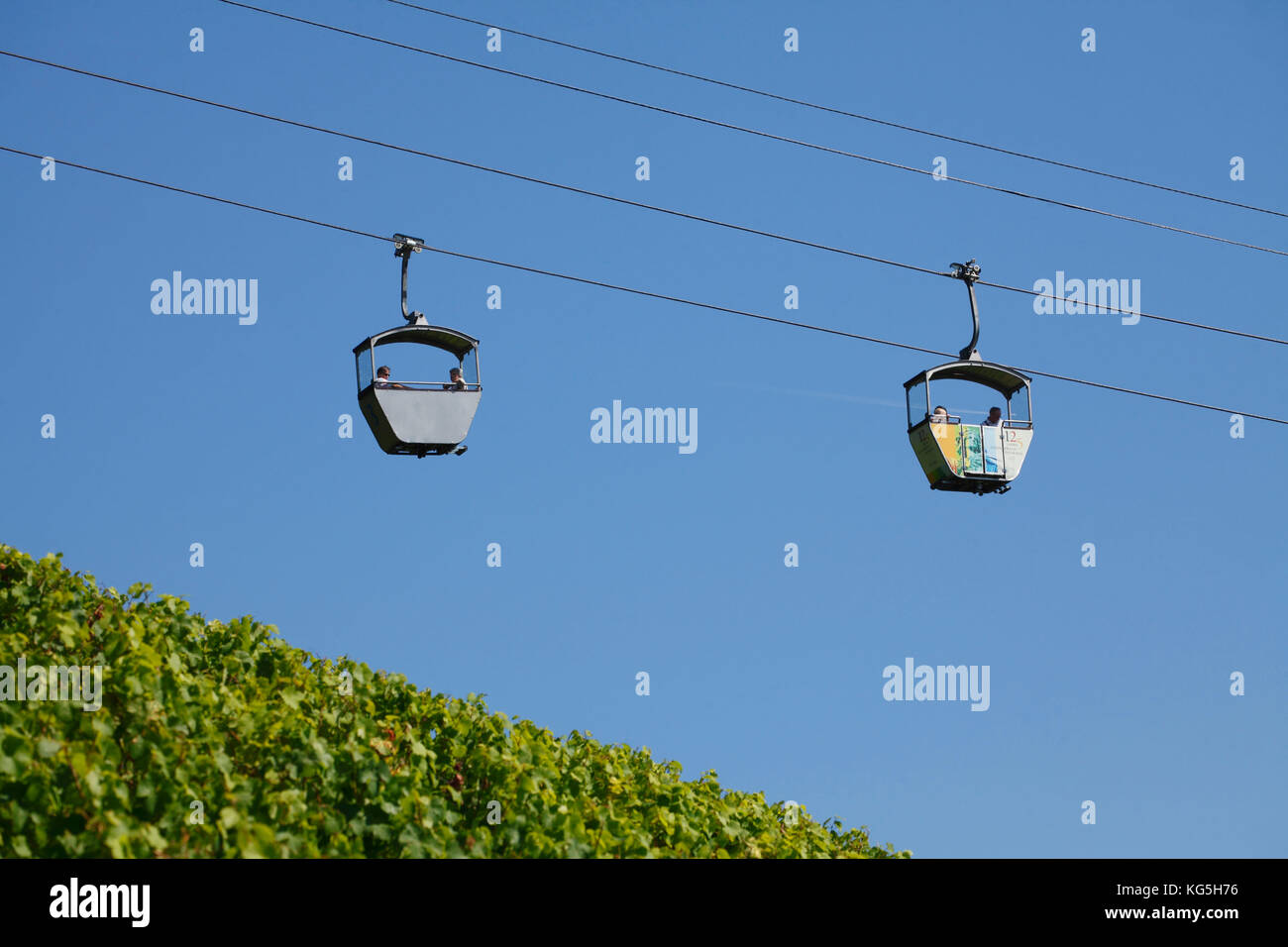 Rüdesheim am Rhein, Seilbahn zum Niederwalddenkmal Stockfoto