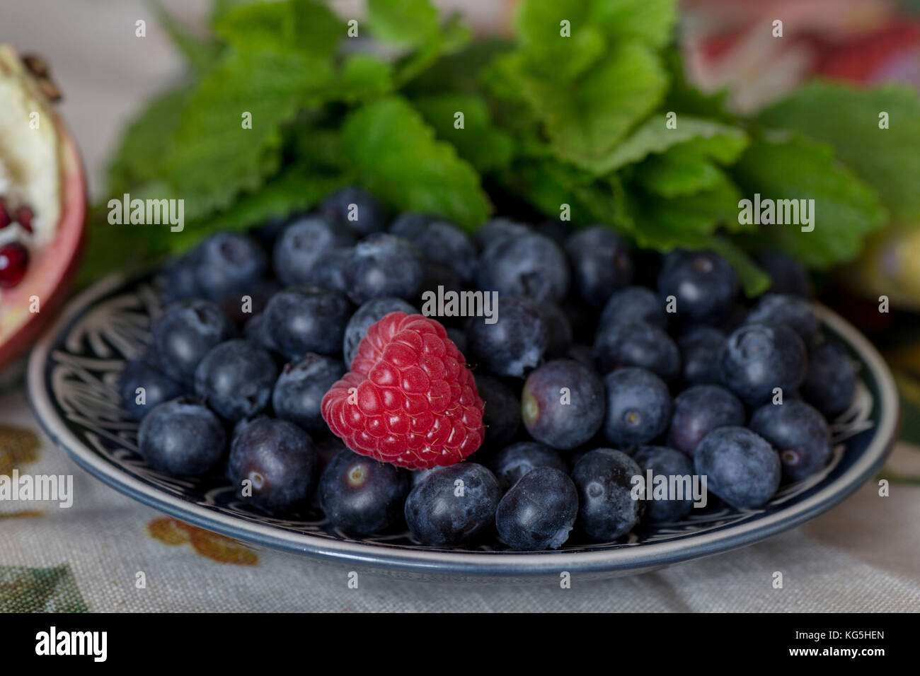 Vegan Sommer essen Stockfoto