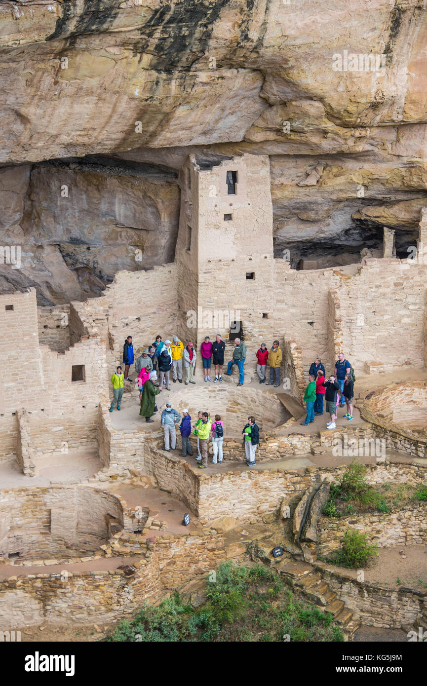 Der Cliff Palace indisches Wohnung, Mesa Verde National Park, Colorado, USA Stockfoto