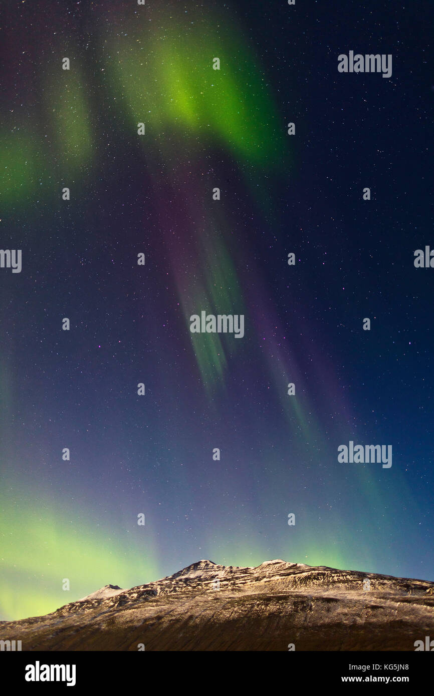 Aurora borealis oder Nordlicht, Northern Island Stockfoto
