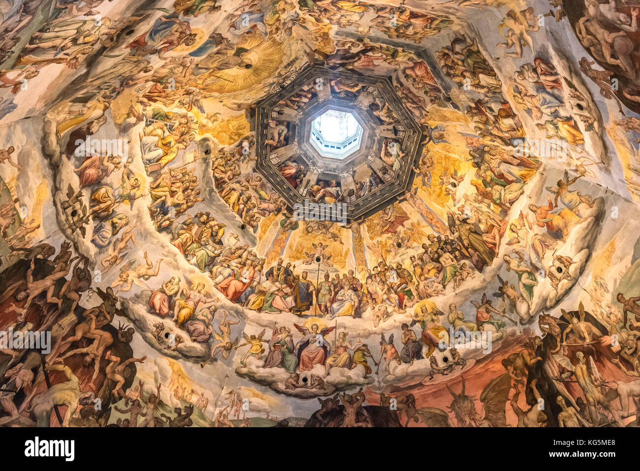 Florenz - Toskana, Italien das Innere der Kuppel der Kathedrale von Florenz Stockfoto