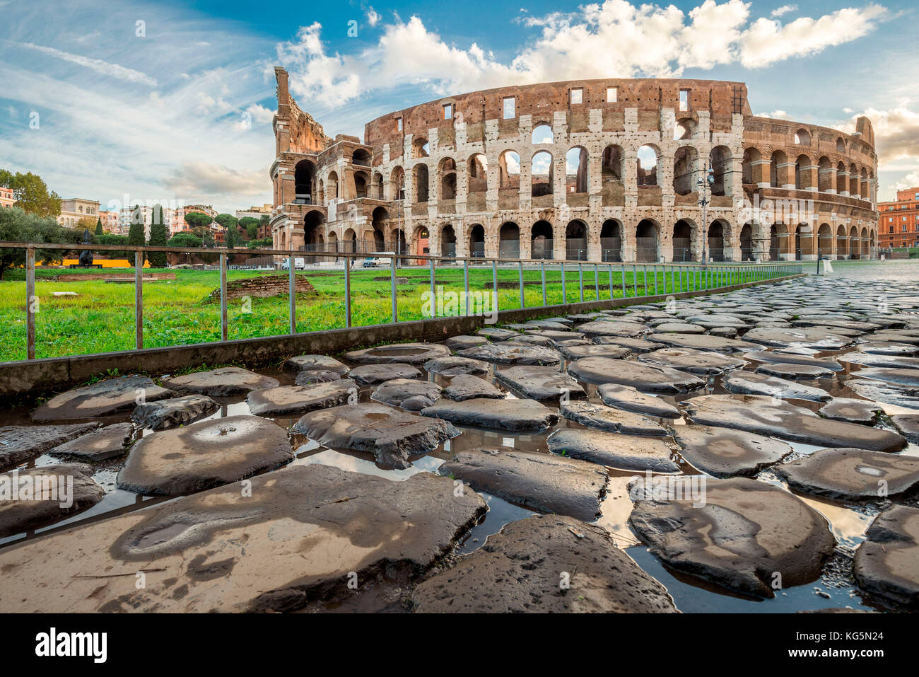 Italien, Latium, Rom. Kolosseum Stockfoto