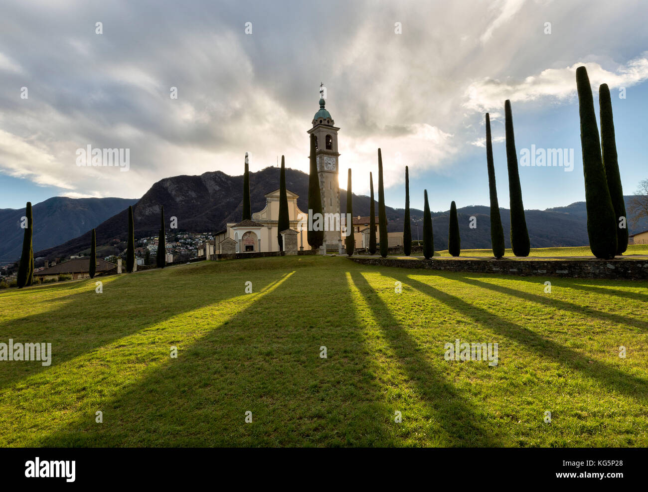 Gentilino Kirche im Bezirk Lugano, Kanton tessin, Schweiz, europa Stockfoto