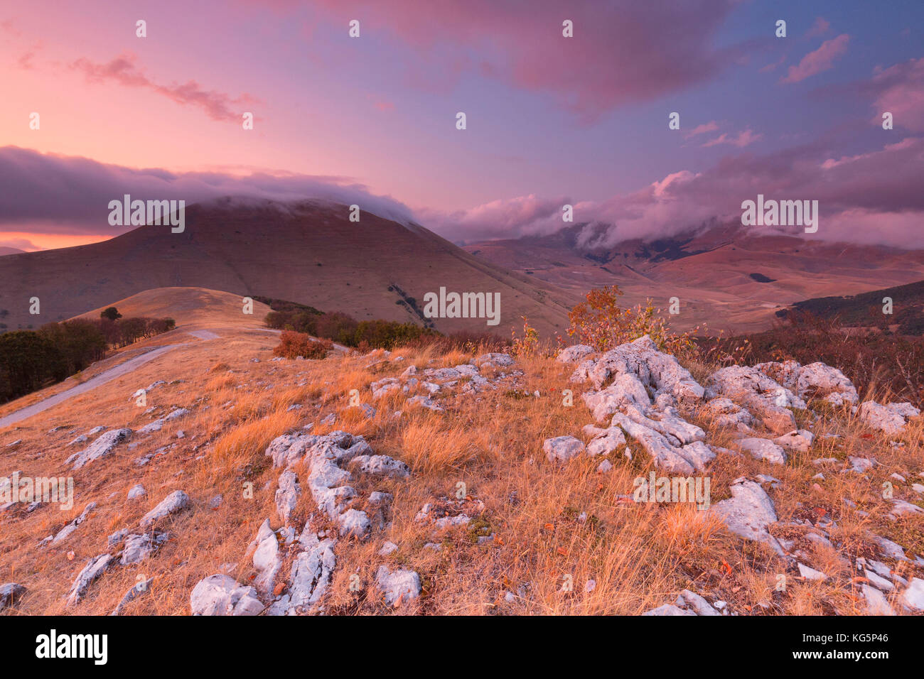 Europa, Italien, Umbrien, Perugia entfernt. Sibillini Nationalpark Stockfoto