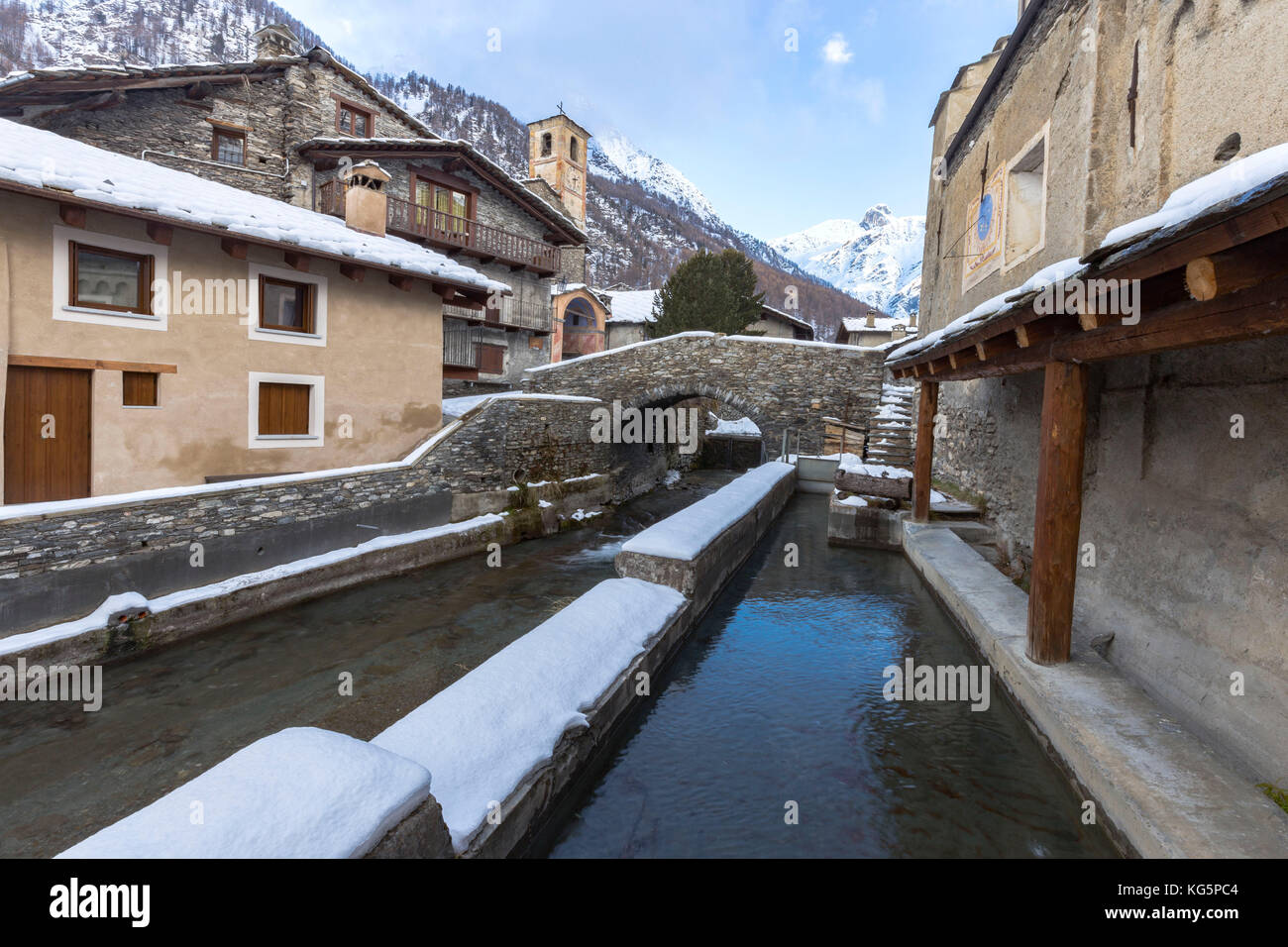 Val Varaita, Dorf Chianale, Cuneo, Piemont, Italien Stockfoto