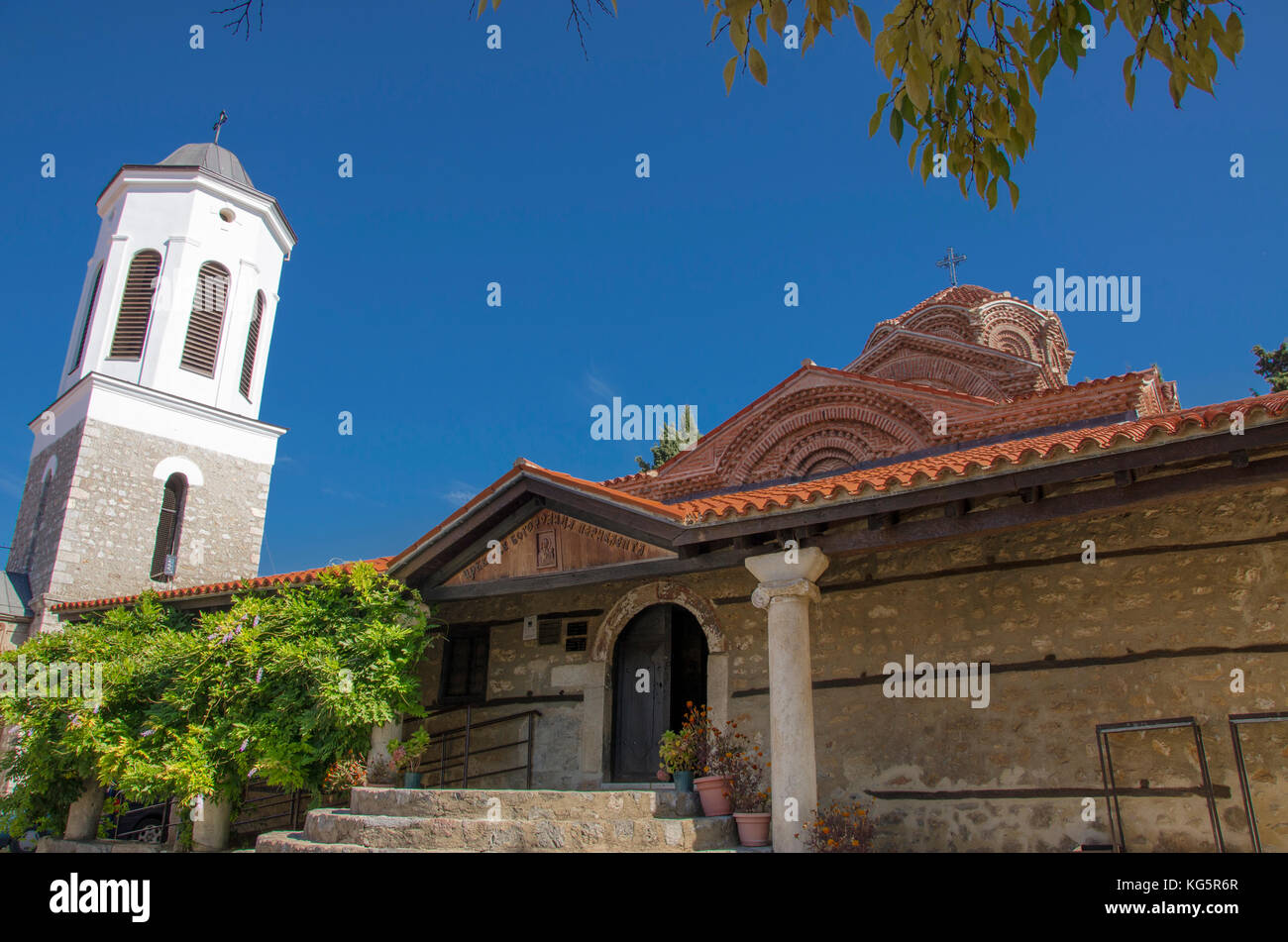 Ohrid, Mazedonien - Heilige Maria peryvleptos-st. Clement Stockfoto
