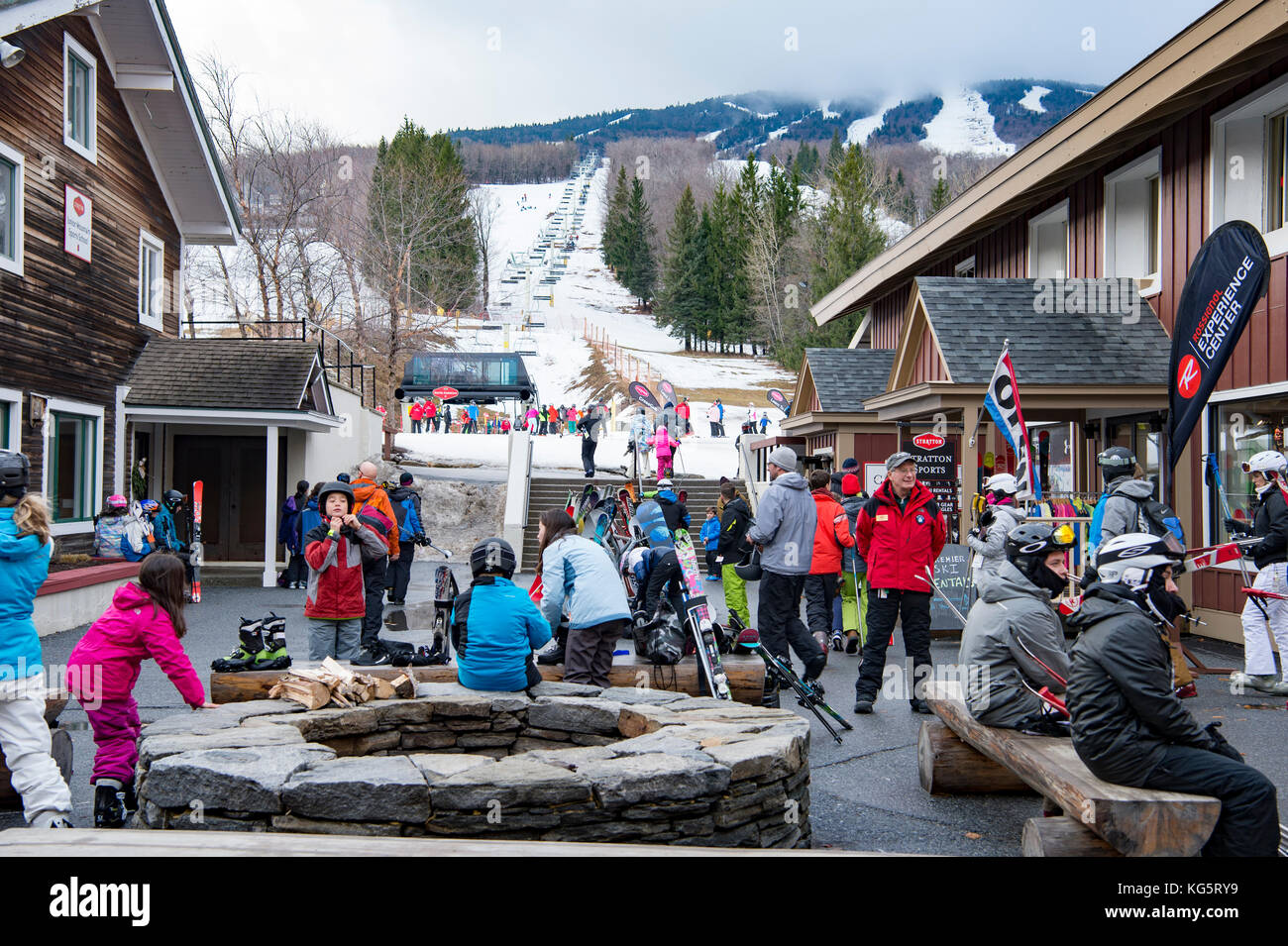 Stratton Ski Village vermont, usa. Stockfoto