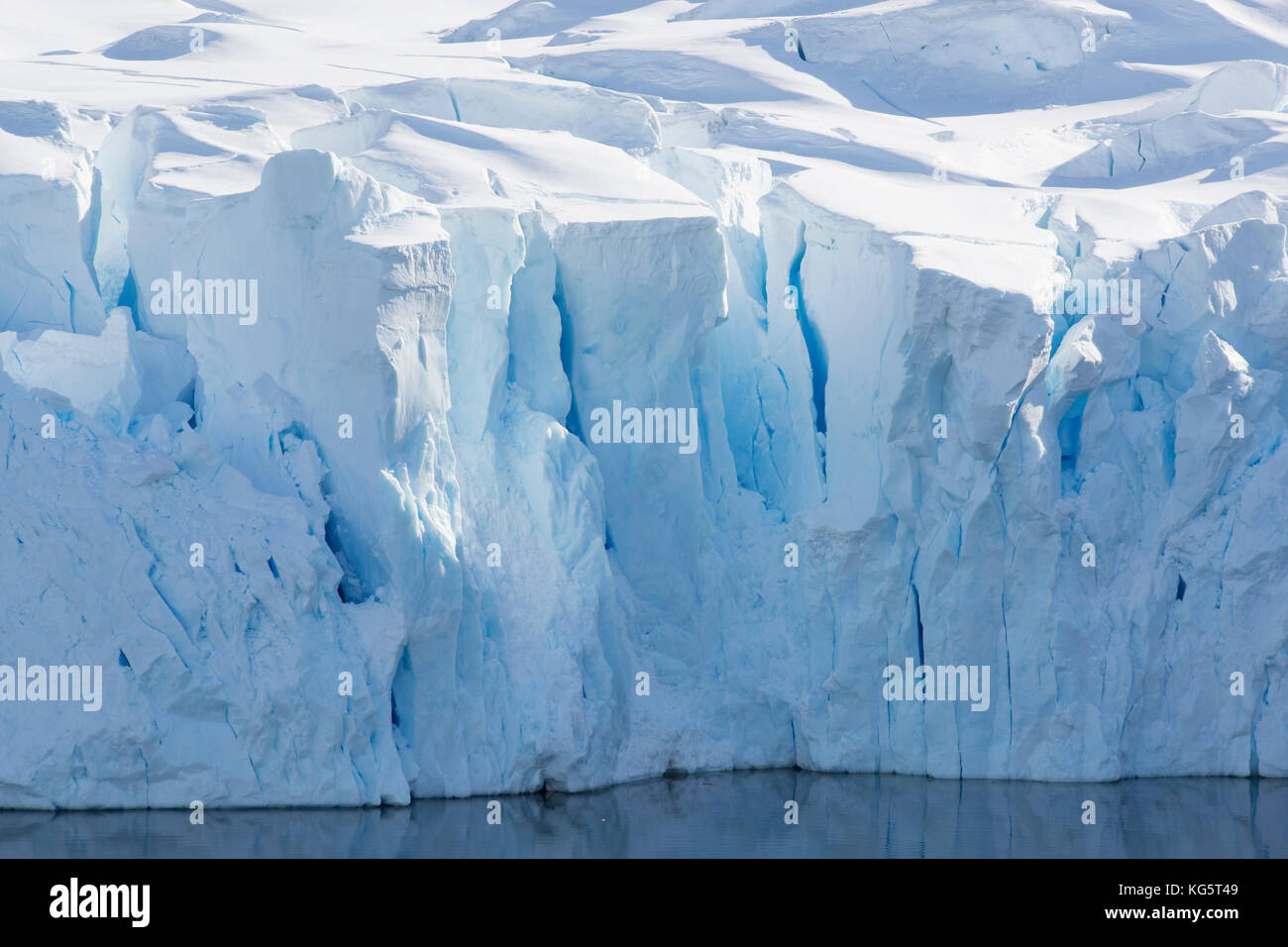 Nahaufnahme von gletschereis Gesicht, Antarktischen Halbinsel Stockfoto