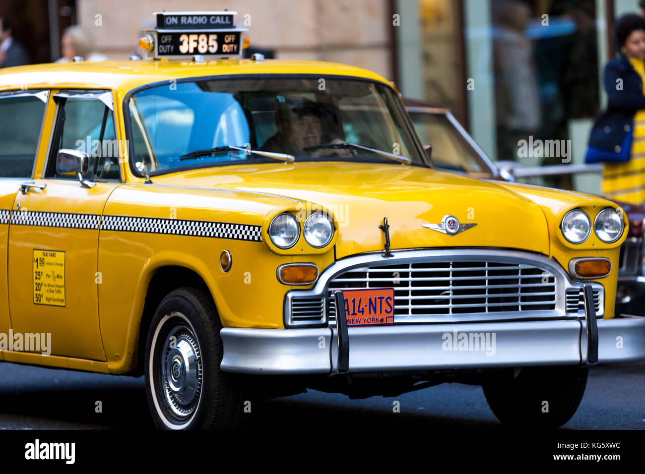 1980s New York checkers Cab Stockfoto