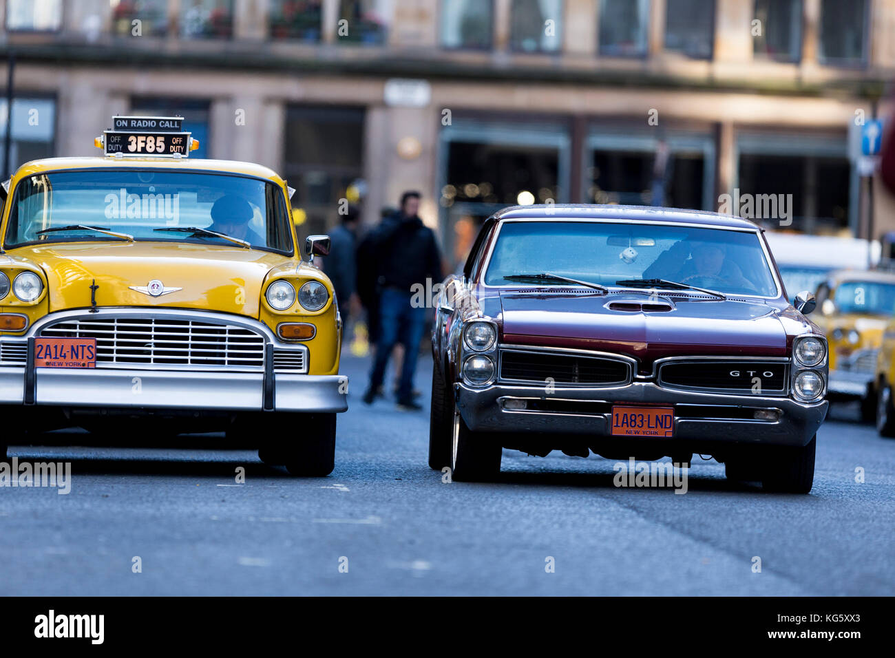 1980s New York checkers Cab Stockfoto