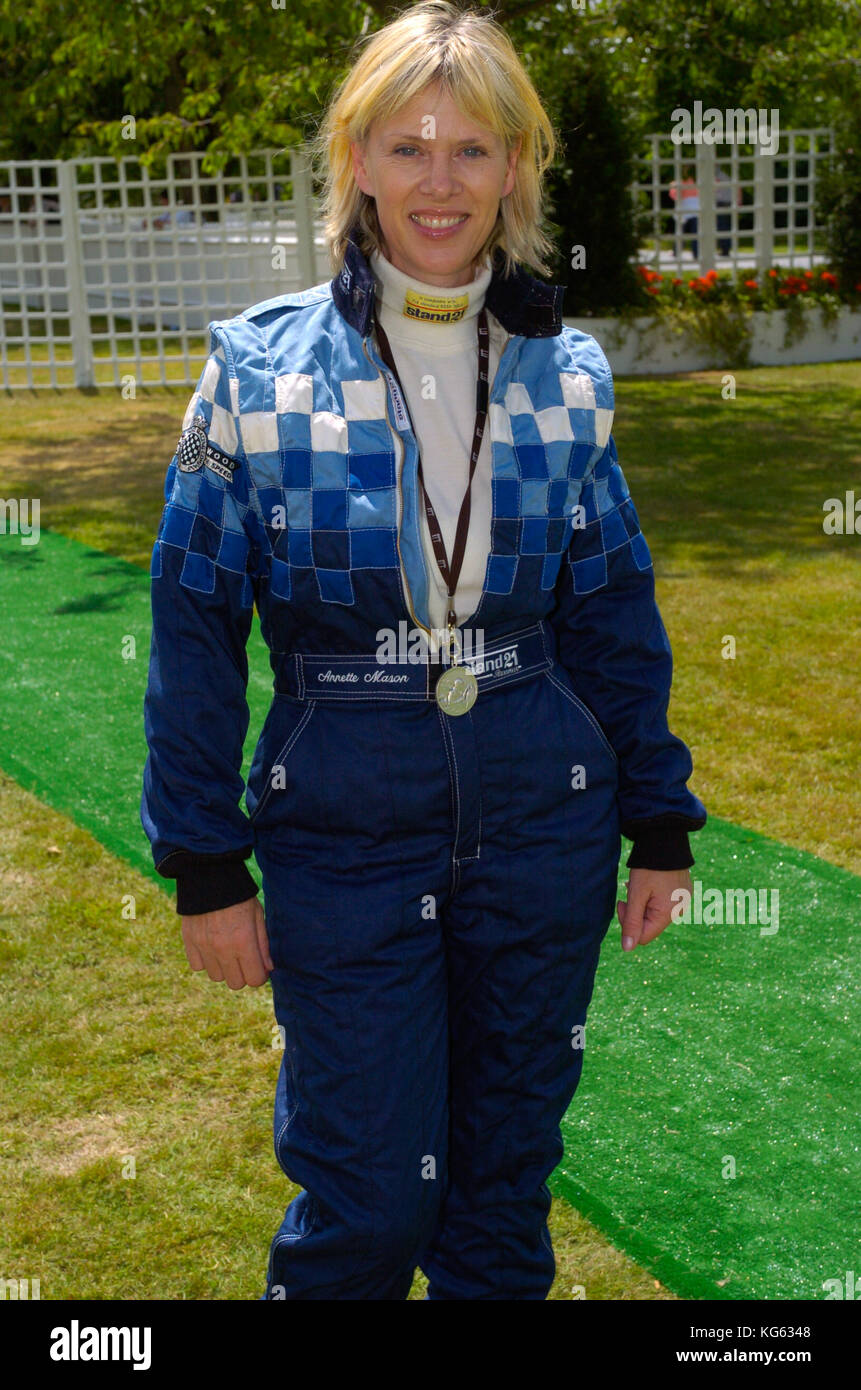 Karin Maurer, Ehefrau von Pink-floyd-Schlagzeuger Nick Mason am Goodwood Festival der Geschwindigkeit, Sussex, England, Großbritannien 2004 Stockfoto