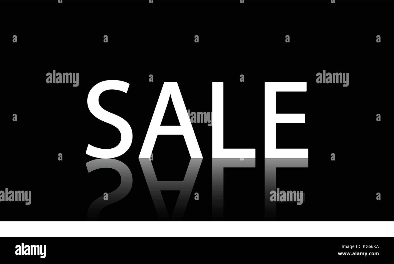 Verkauf Banner auf Schwarz Stock Vektor