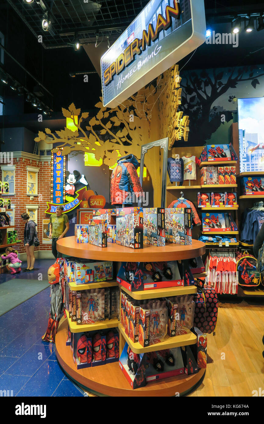Disney Store Innenraum, Times Square, New York Stockfoto
