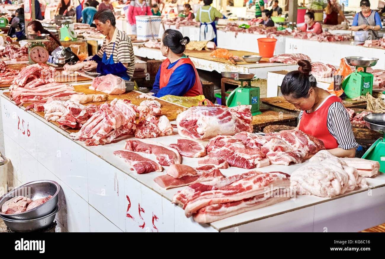 Market meat china Fotos und Bildmaterial in hoher Auflösung Alamy