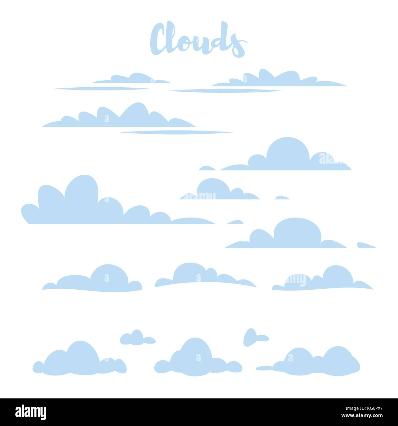 Blue einfache Wolken Stock Vektor