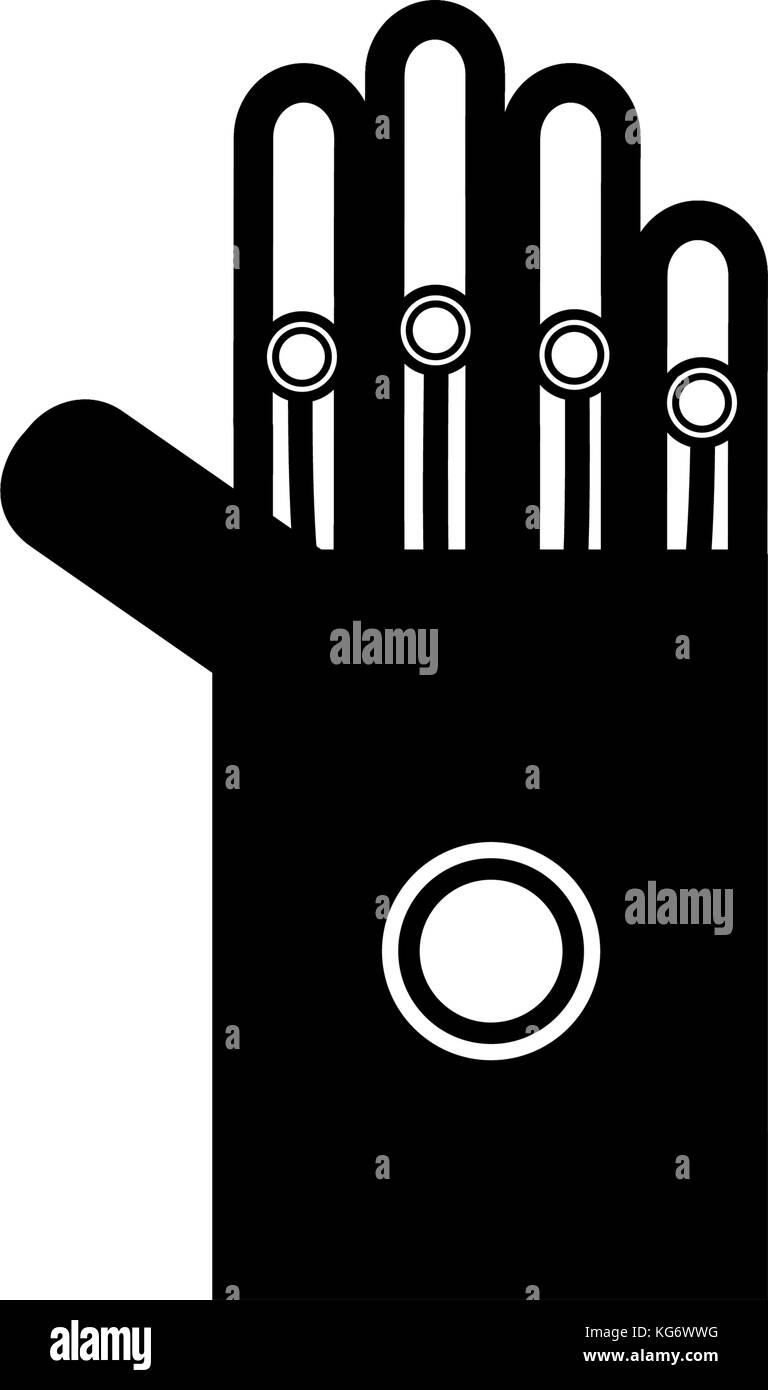 Hand virtuelle Realität im video spiel Vector Illustration Stock Vektor