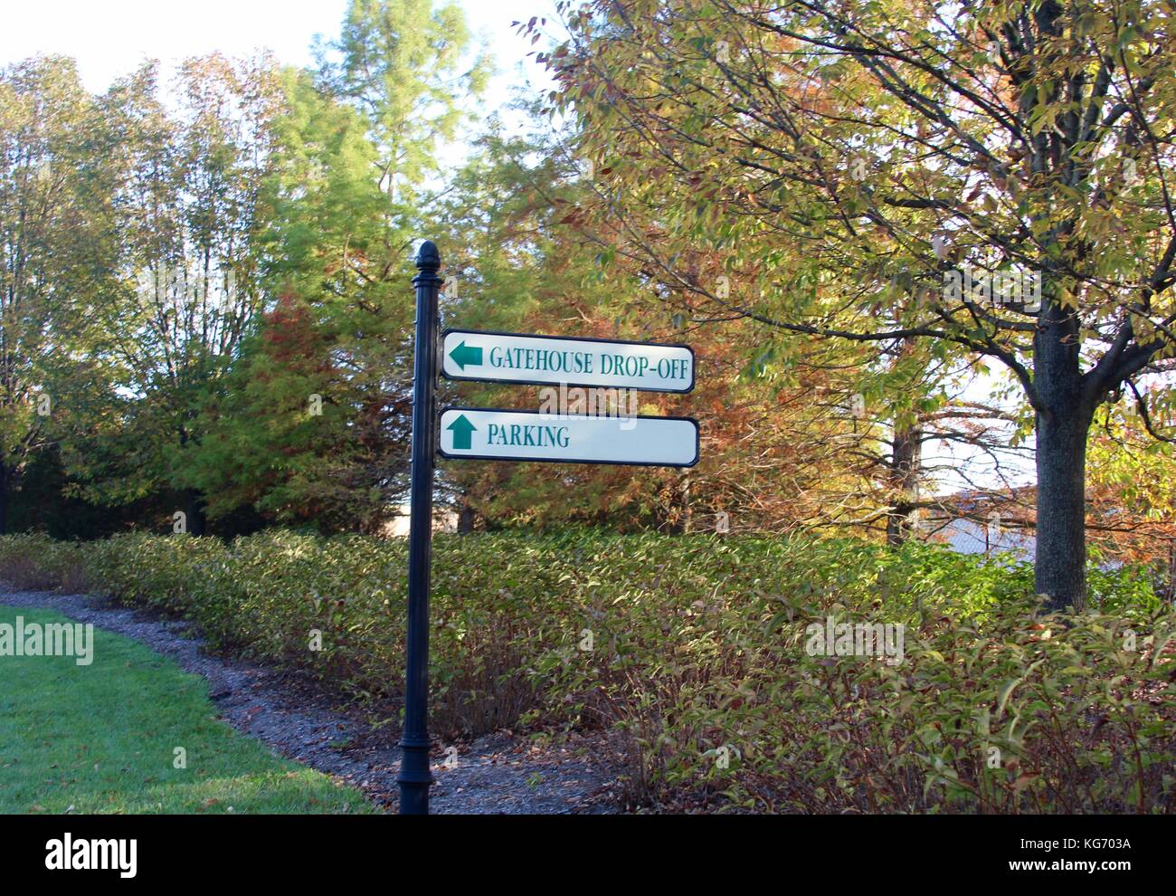 Die Farbe der Herbst im Park. Stockfoto