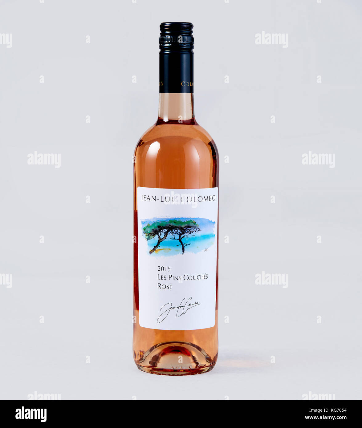 Flasche Jean-Luc Colombo Rose Wein Stockfoto