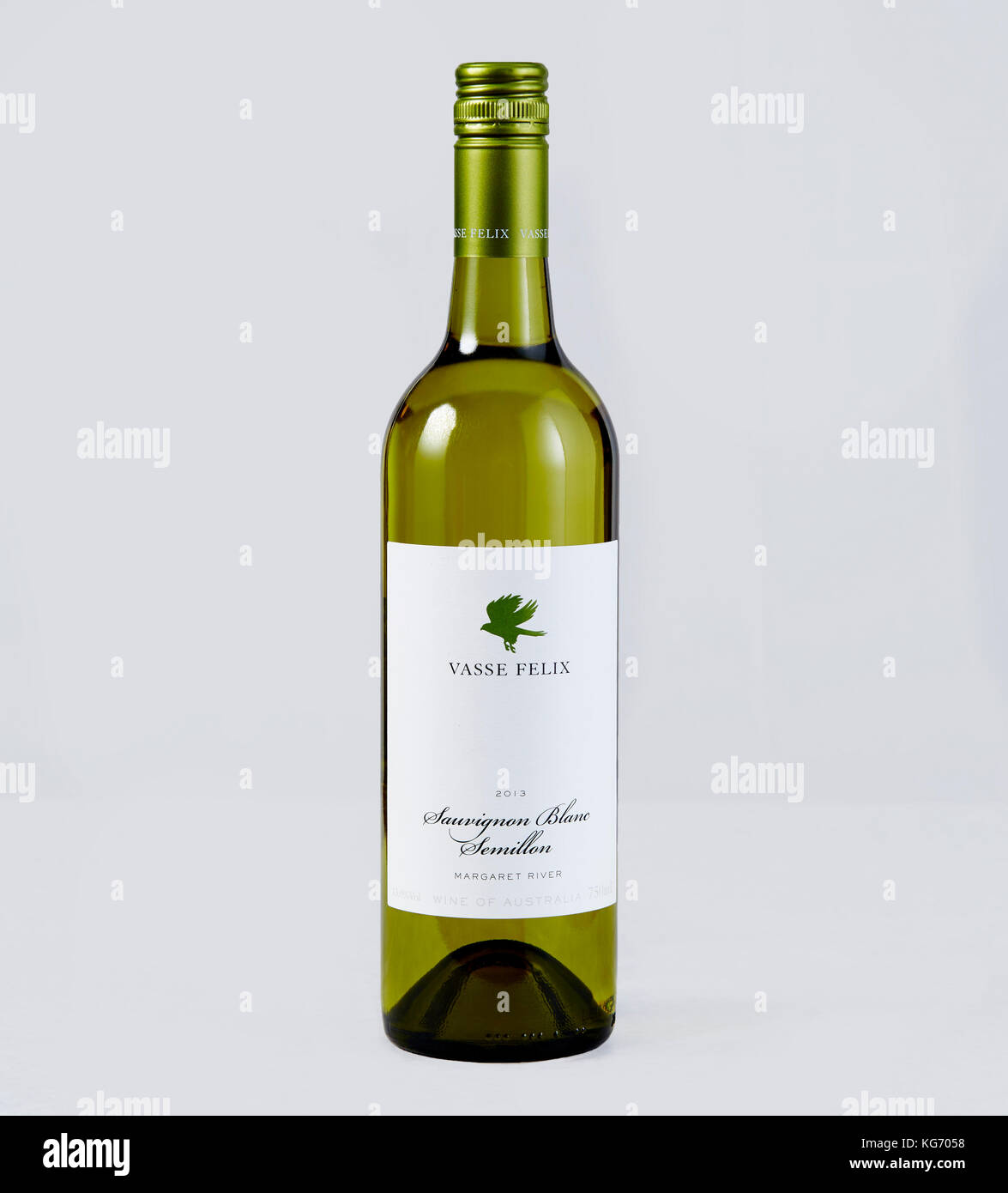 Flasche Sauvignon Blanc Semillon Wein Stockfoto