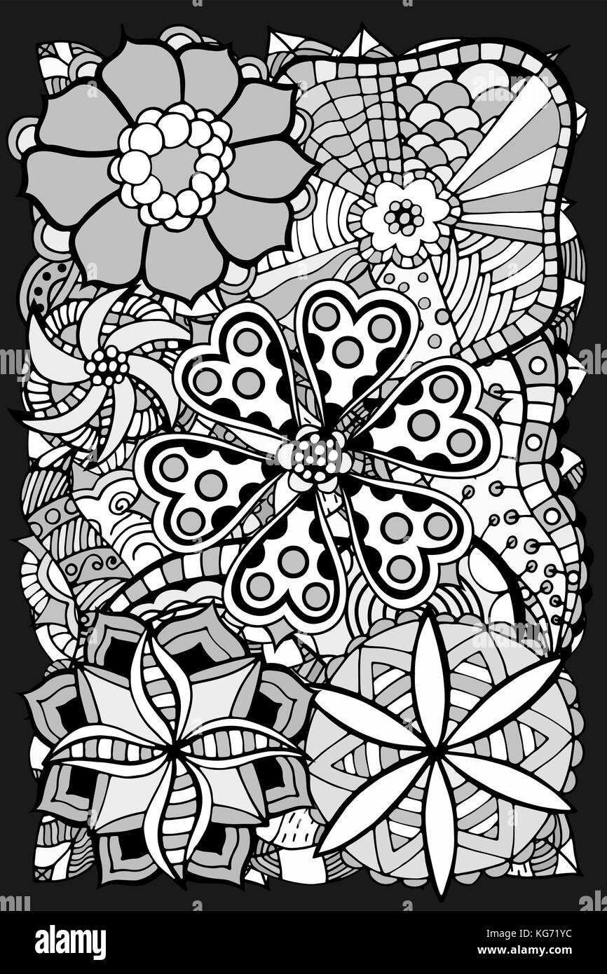 Ethnische Floral Zentangle Doodle Hintergrund Muster Kreis In Vektor Henna Mehndi Doodles Paisley Design Tribal Design Element Schwarze Und Weisse Patter Stock Vektorgrafik Alamy