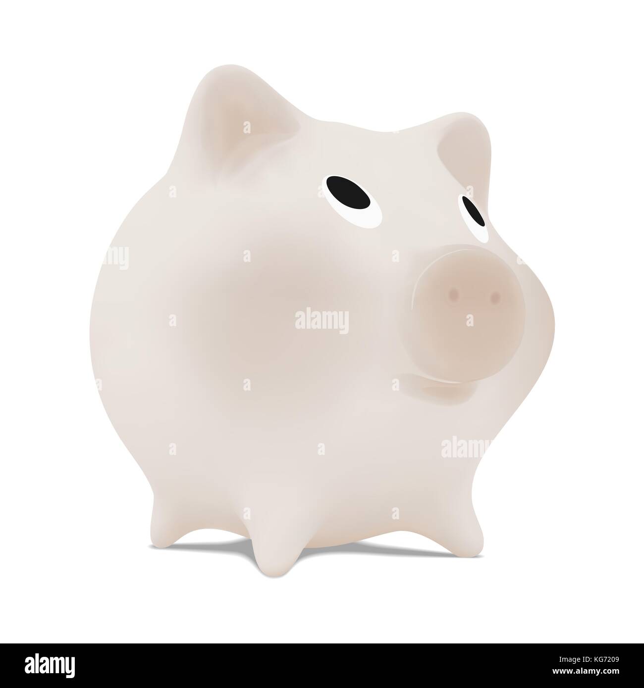 Monochrome Sparschwein. Vector Illustration Bild. isoliert auf weißem Stock Vektor