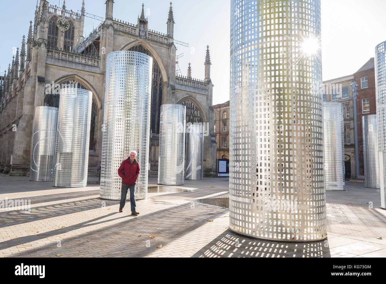 Rumpf-UK Stadt der Kultur 2017 - "eine Halle für Rumpf'art Installation in Trinity Square vor Rumpf Münster - Hull, England, Großbritannien Stockfoto