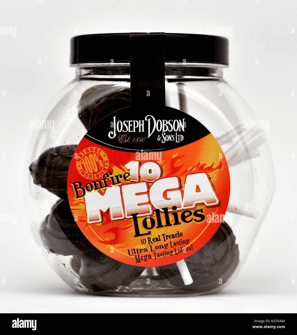 Bonfire toffee am Stiel Stockfoto