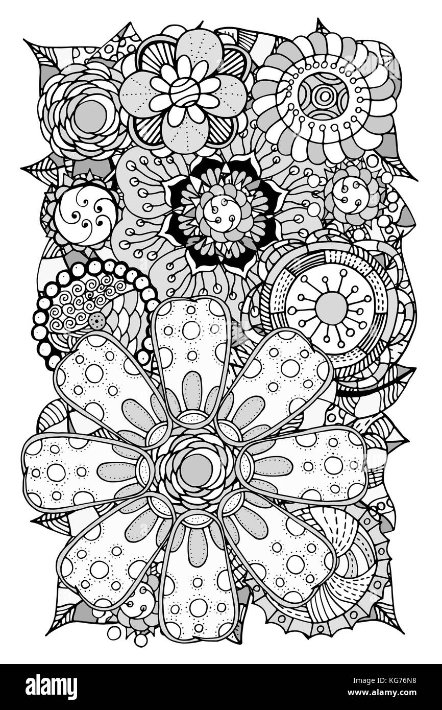 Ethnische Blumenkunst Doodle Hintergrund Muster Kreis In Vektor Henna Mehndi Doodles Paisley Design Tribal Design Element Schwarz Weissen Muster Fur Stock Vektorgrafik Alamy