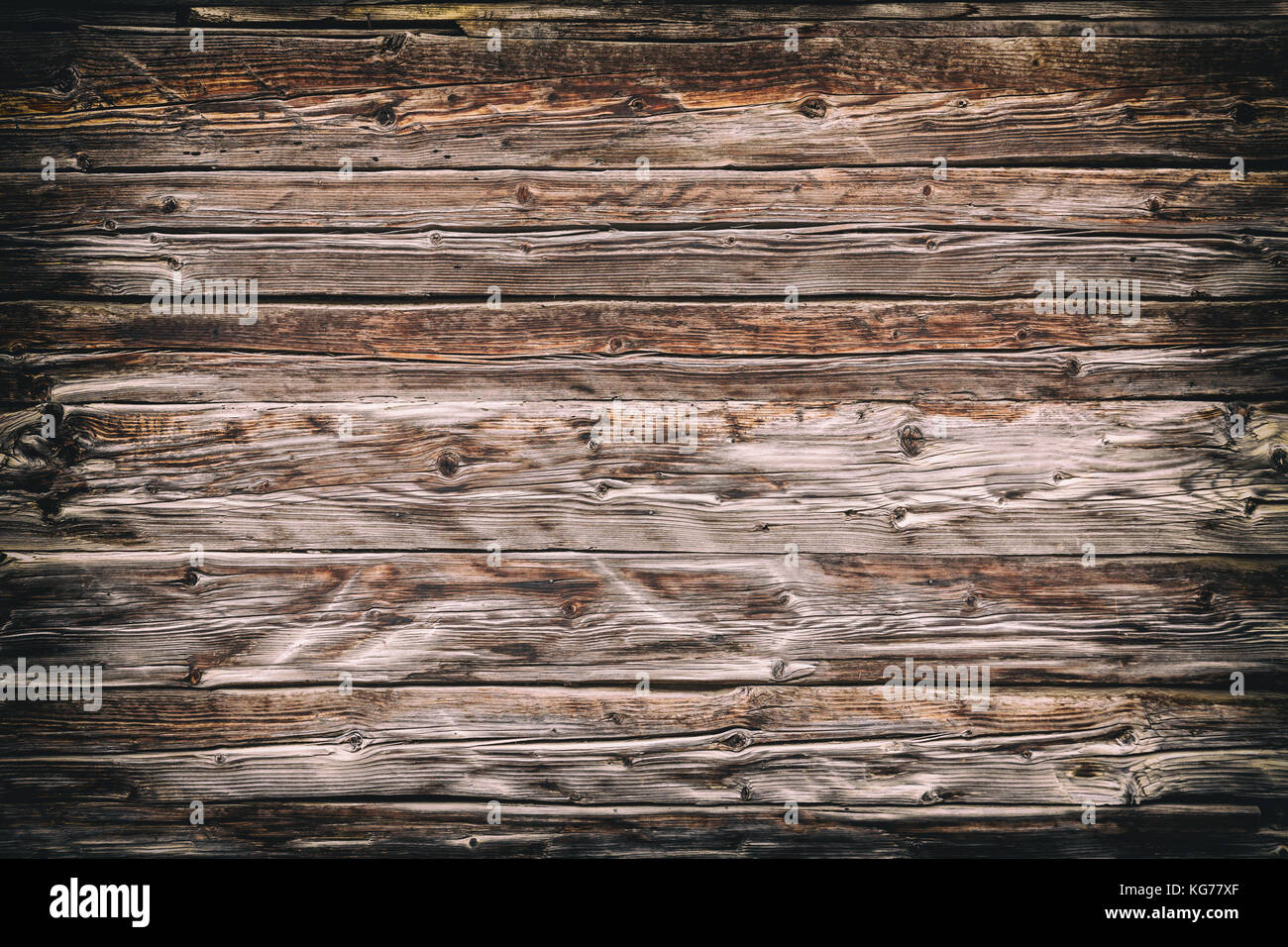 Grunge Holz- Textur mit horizontalen Bretter Stockfoto
