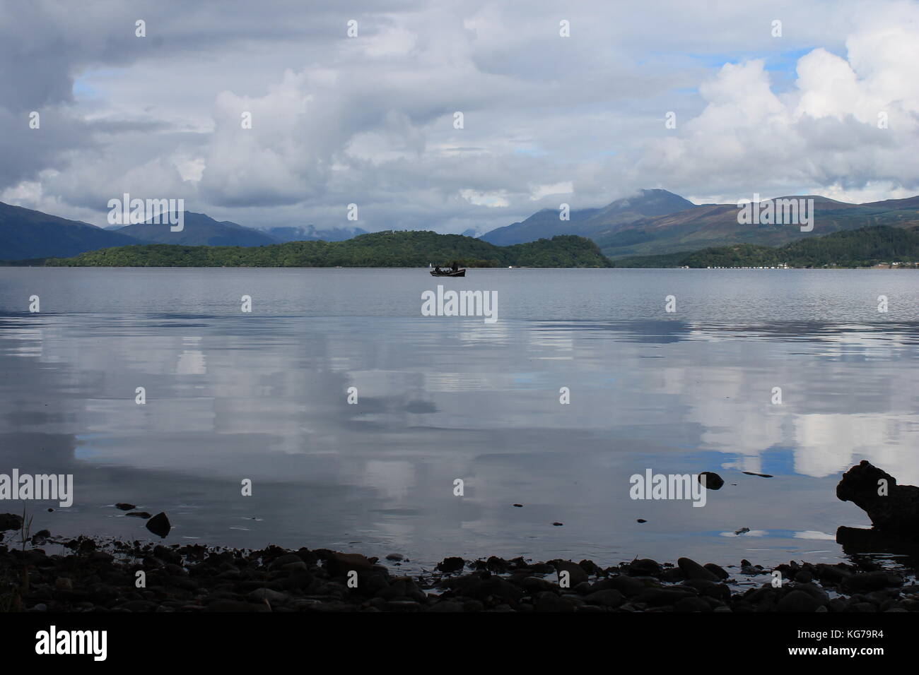 Loch Lomond Blick über See Stockfoto