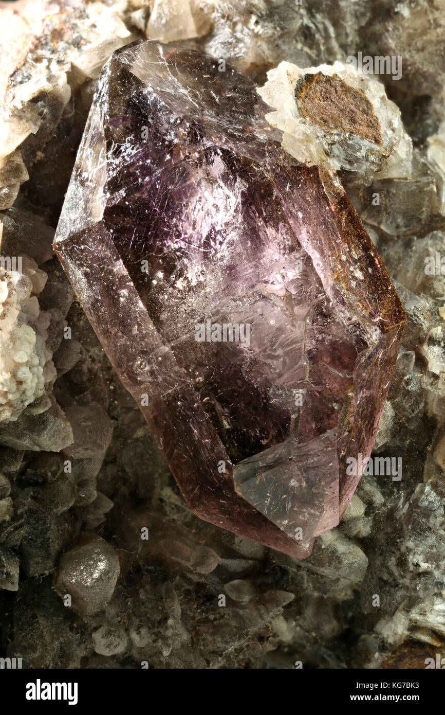 Amethyst aus Brandberg/Namibia Stockfoto