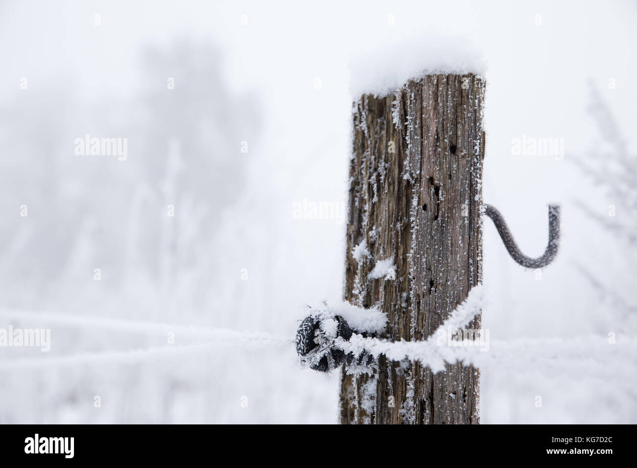 Winterlandschaft Eis und Schnee Stockfoto