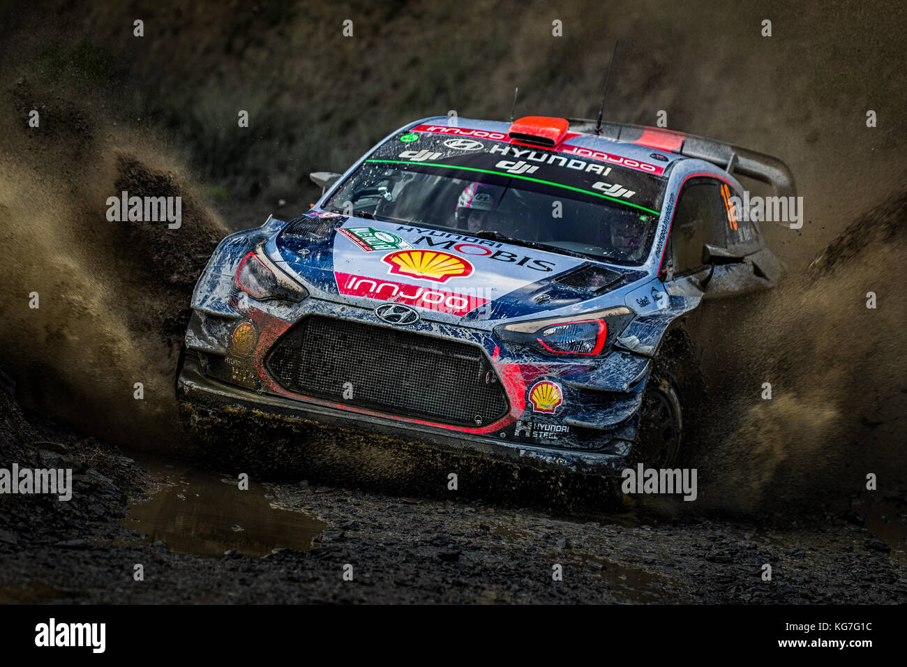 Dani Sordo Rallyes in der WRC World Rally Championship Tag versichern Wales Rally GB 2017 Stockfoto