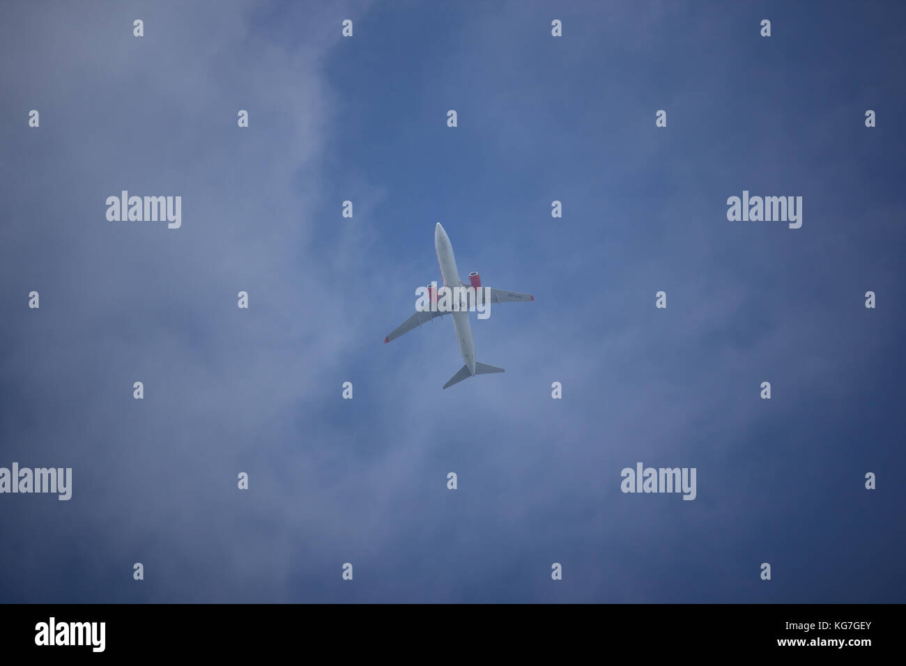 Chiang Mai, Thailand - 24. Oktober 2017: hs-luj Boeing 737-800 der Thai lionair Airline. Nehmen Sie vom Flughafen Chiangmai nach Bangkok. Stockfoto