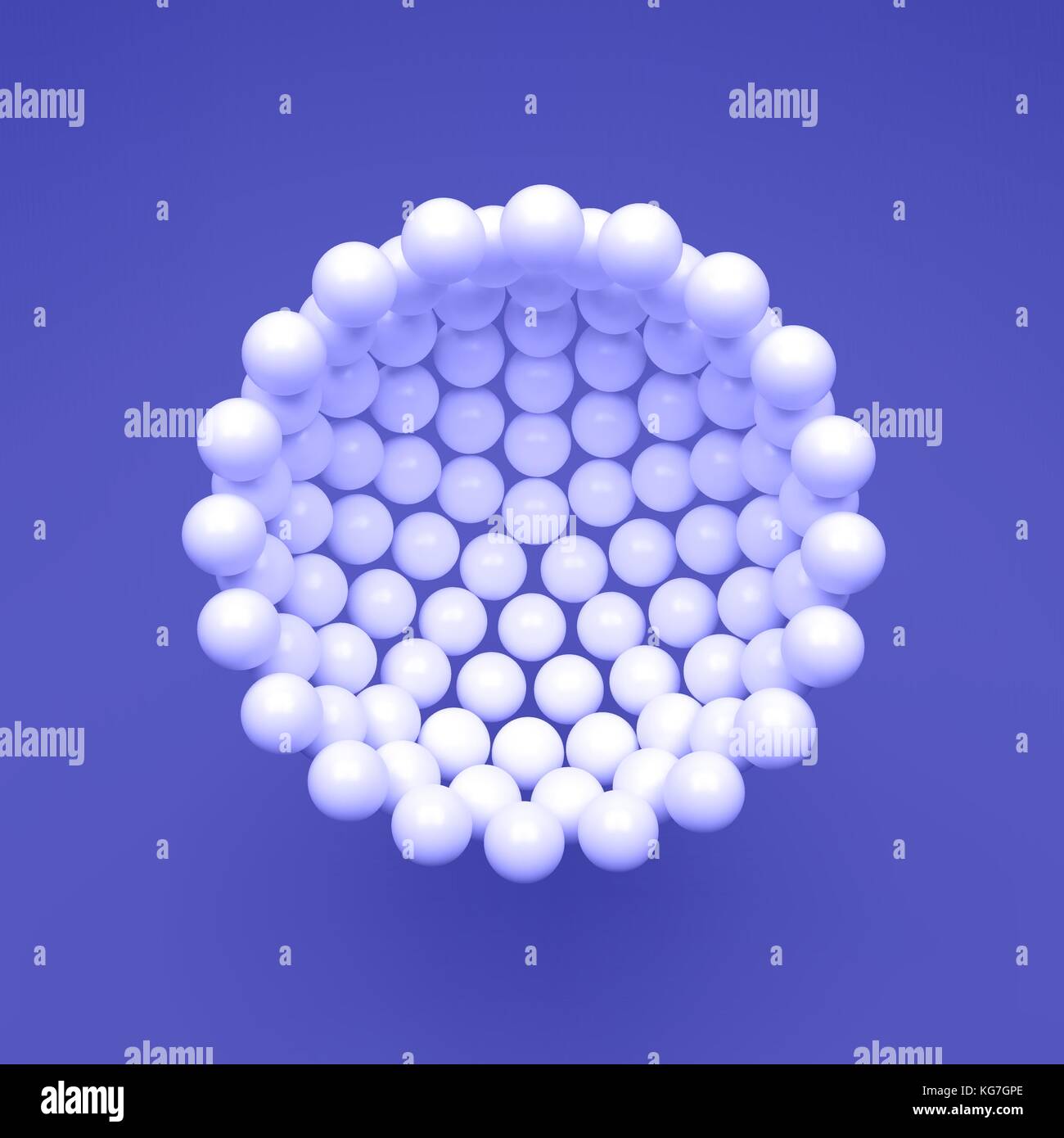 Molekulare Struktur mit sphärischen Partikeln. wissenschaftlichen Hintergrund. Verbindung Struktur. 3D-Vektor Illustration für Design. Stock Vektor