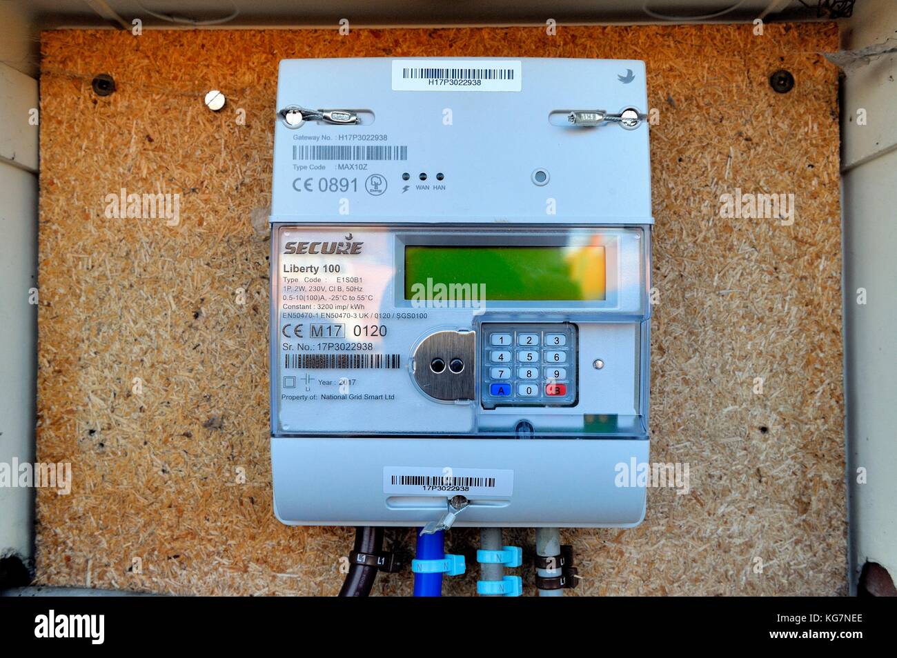 Smart meter Strom Stockfoto