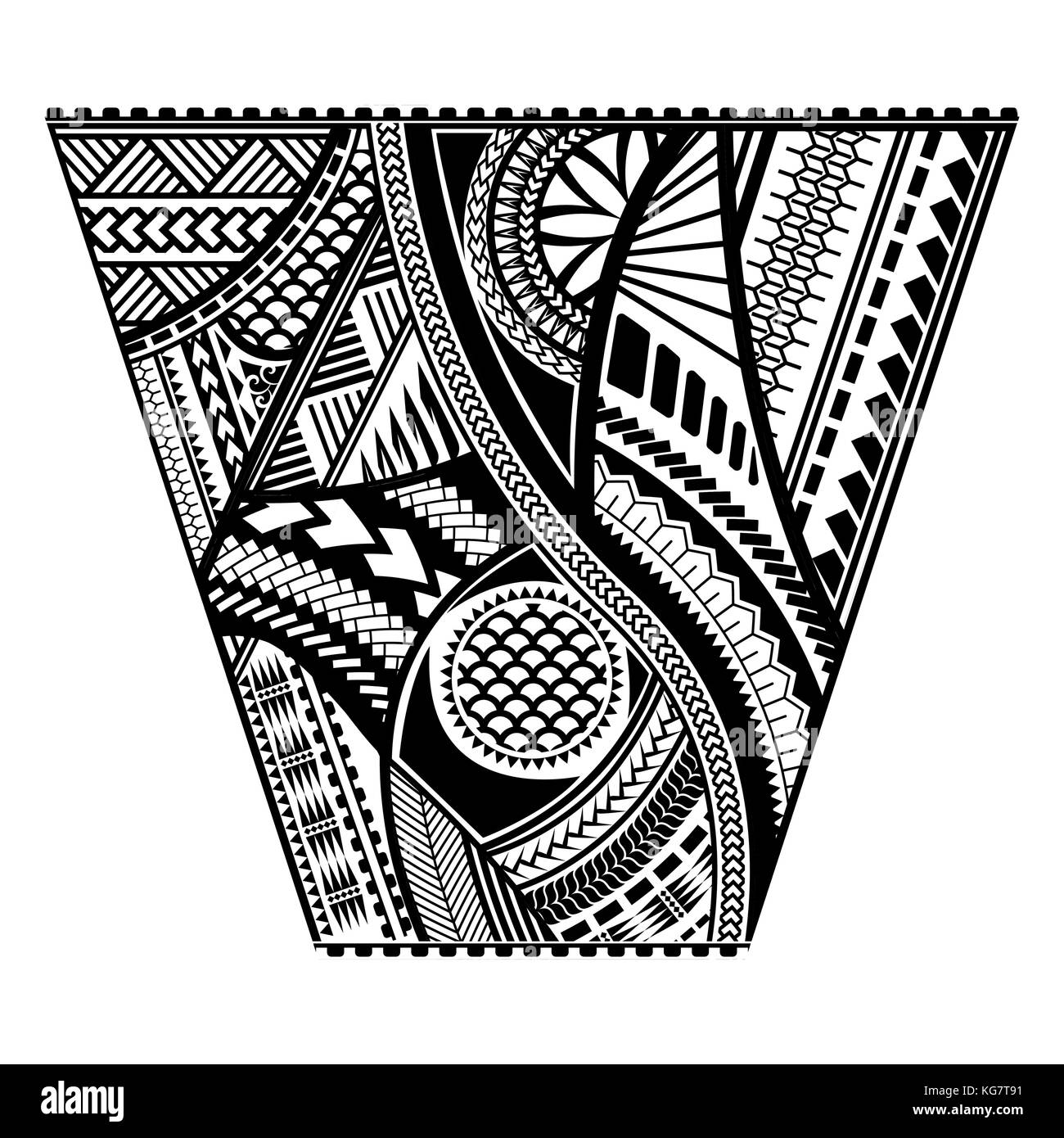 Polynesian tattoo style Hülse vektor design. Stock Vektor