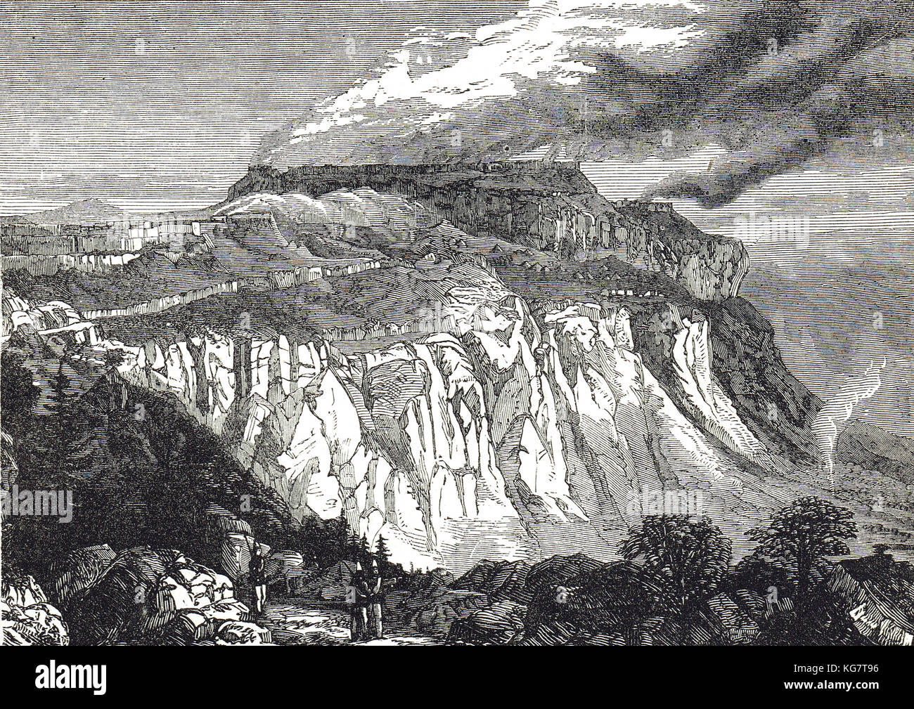 Die Verbrennung von Magdala, 19. April 1868, Britische Expedition nach Abessinien, 1867-1868 Stockfoto