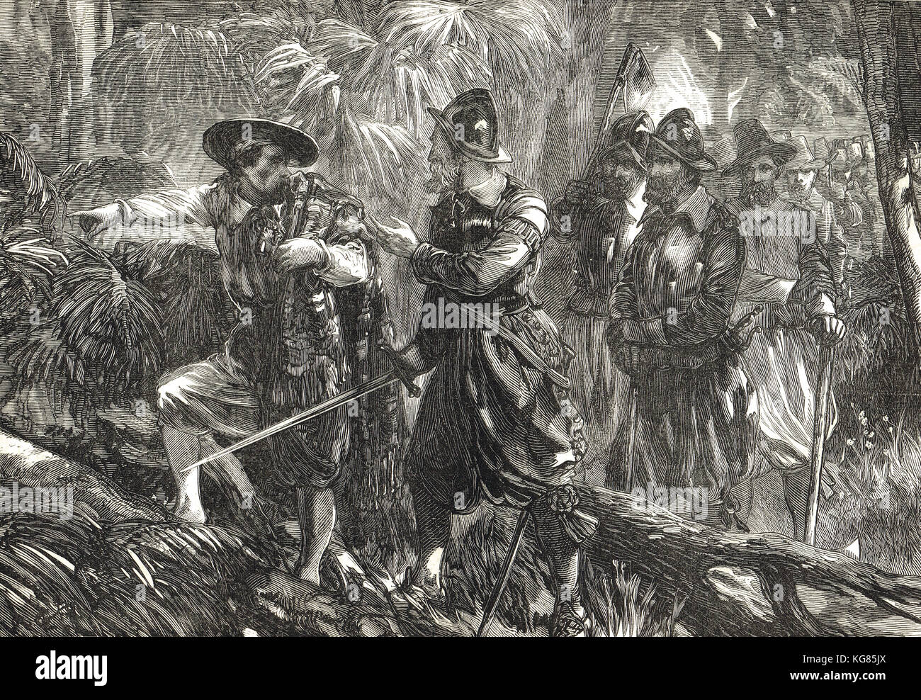 Preston Somers Expedition, Eroberung von Caracas, 1595 Stockfoto