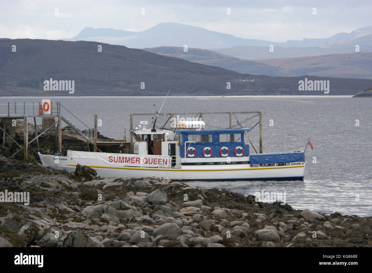 Im Sommer Queen günstig bei Tanera Mhor. Im Sommer Inseln an der Nordwestküste von Schottland, Großbritannien. Der Start in der Nähe von Ullapool auf der Stockfoto