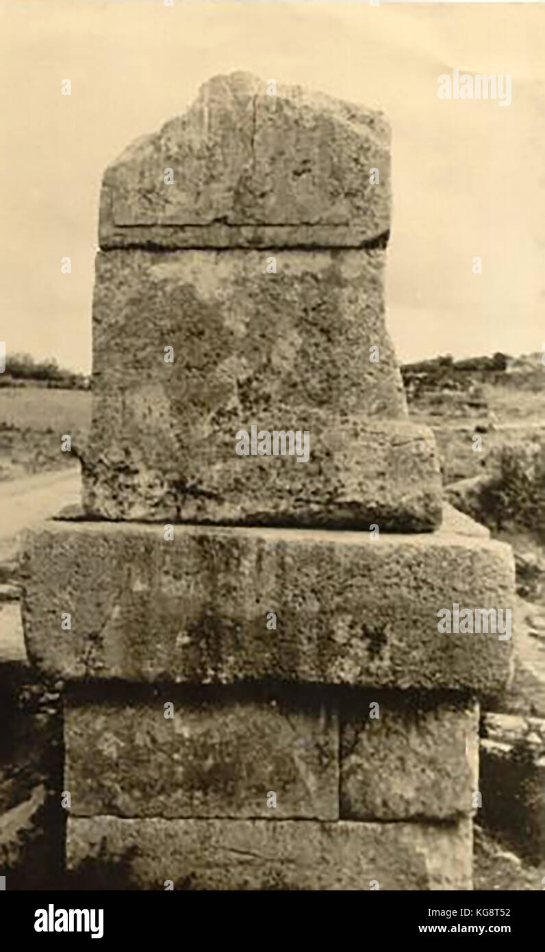 Freimaurerei - die so genannte HIRAM'S TOMB, Palästina, liegt 6 km südöstlich von Reifen, in der Nähe des Dorfes Hannaouiye-Hanawiya auf dem Weg nach Kana Stockfoto