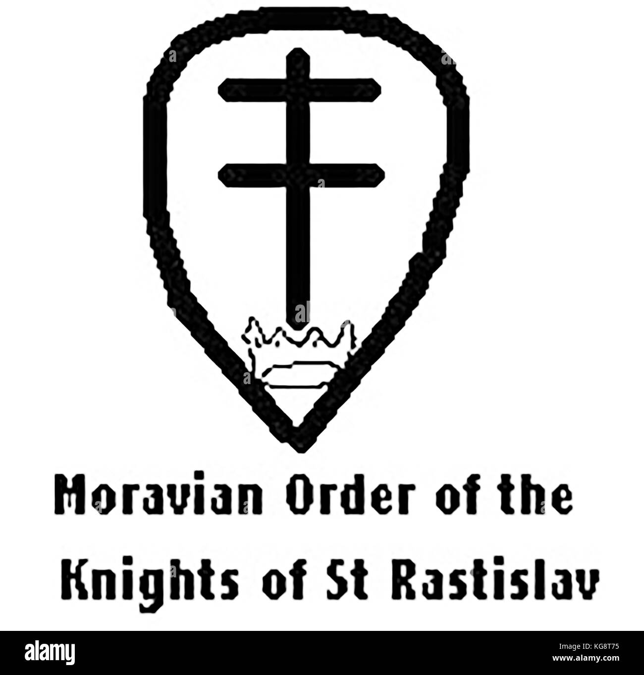 Symbol des Ordens der Ritter von St Rastislav (aka Rostislav Stockfoto