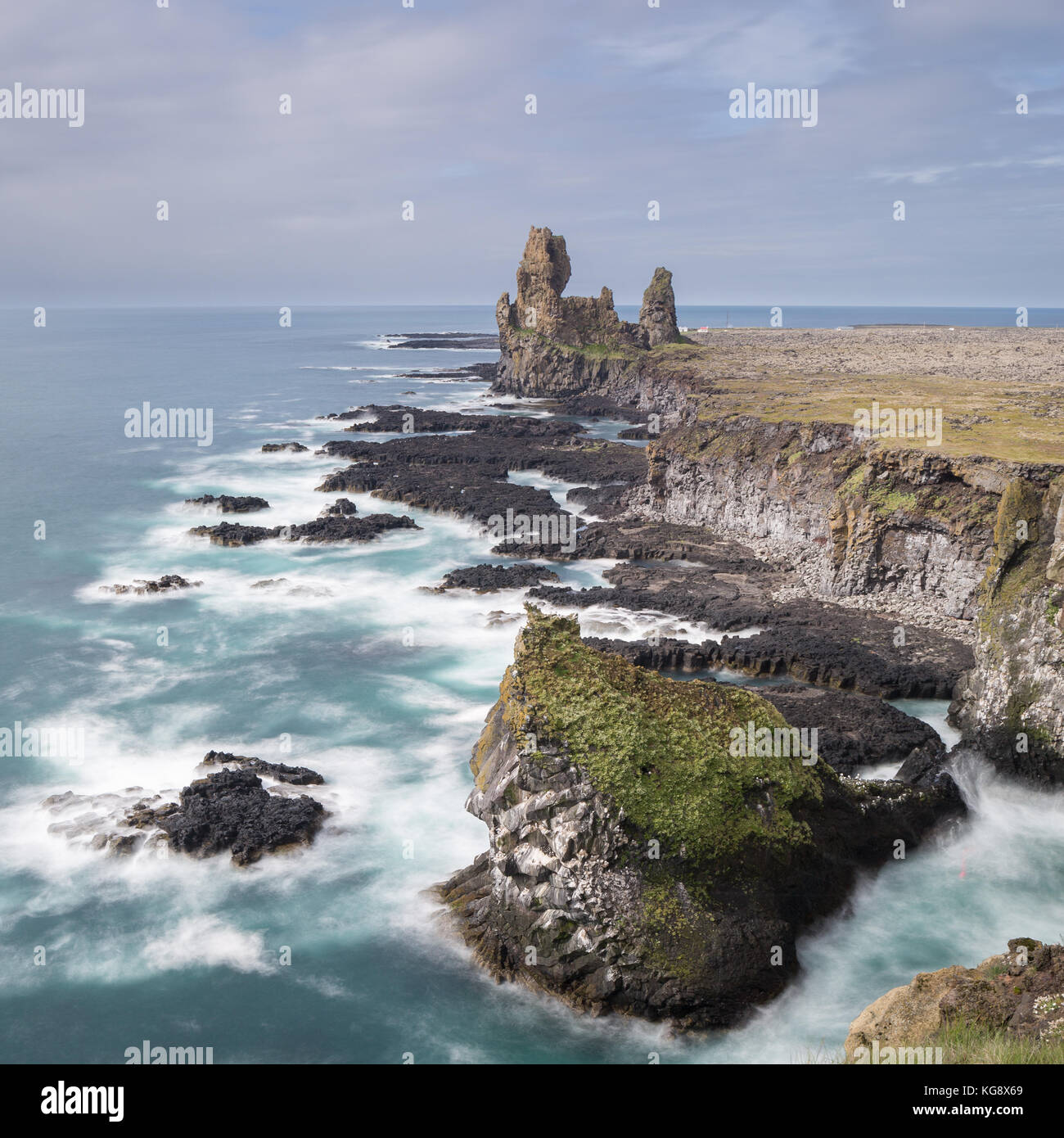 Küste in der Nähe von hellnar Island Stockfoto