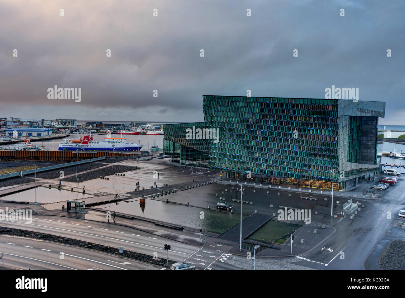 Harpa Oper in Reykjavik Island Stockfoto