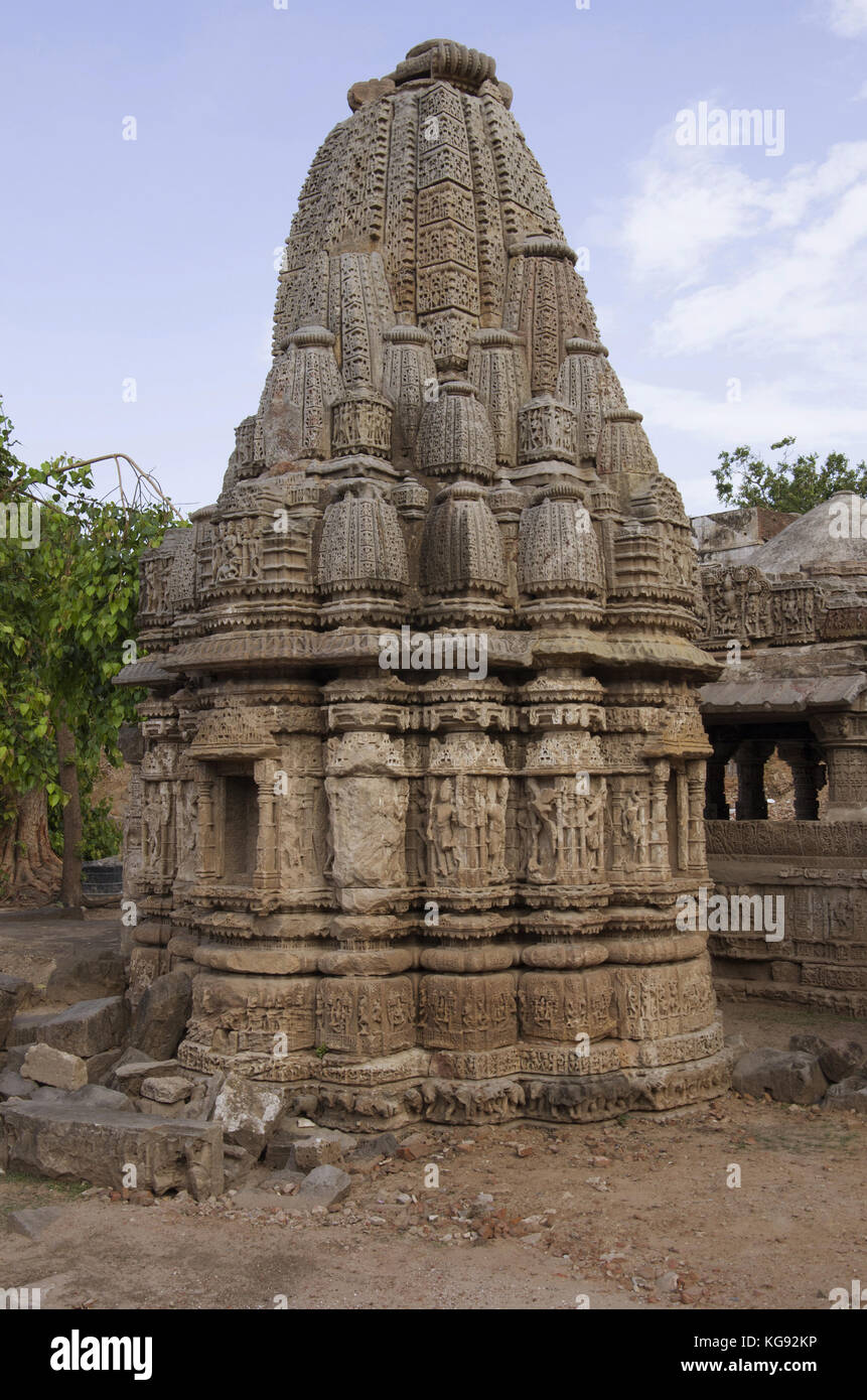 Ruinen des rudramala oder Der rudra mahalaya Tempel, in 943 ad gestartet von mularaja und in 1140 ad durch jayasimha siddharaja abgeschlossen, die Herrscher der Stockfoto