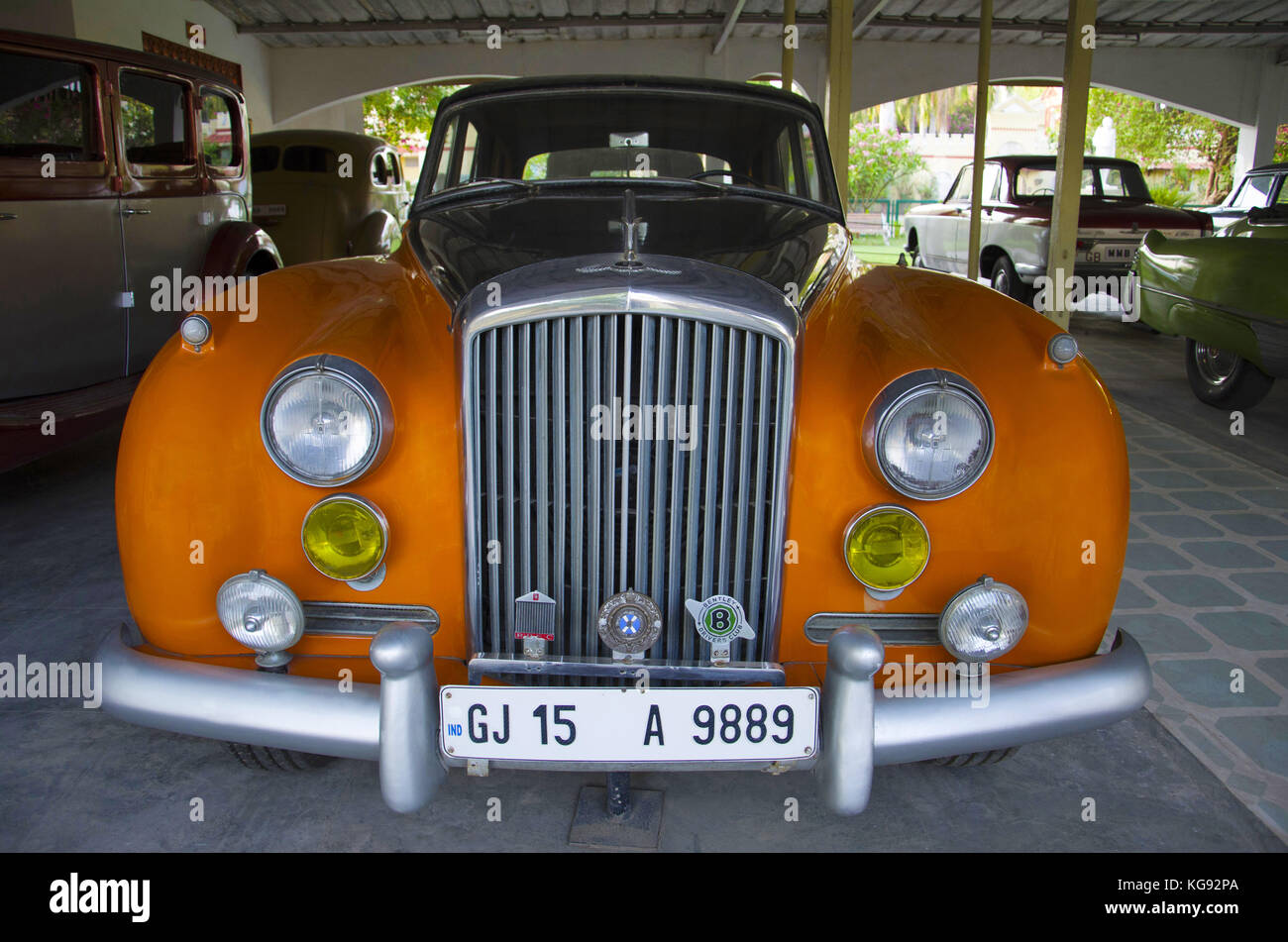 Bentley. auto Welt Oldtimer Museum, Ahmedabad, Gujarat, Indien. Stockfoto
